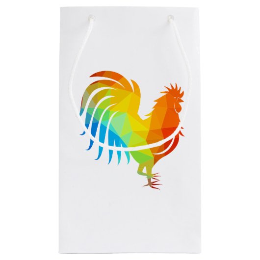 Kip Low Poly Gift Bag Klein Cadeauzakje (Achterkant)