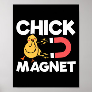 Kip Magnet Pasen Kuikens Grap Fun Kip Grappige Kip Poster