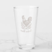 Kip Mama Pluimvee Eierboer Bruin Glas (Achterkant)