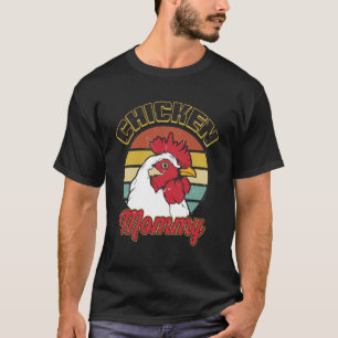 Kip mama retro stijl kip t-shirt