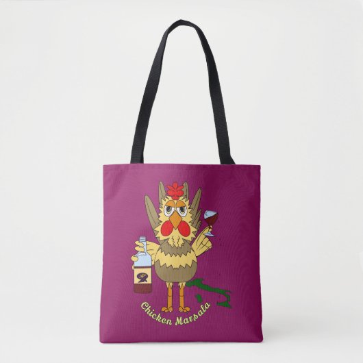 Kip Marsala ~ Grappige Kip Tote Bag (Voorkant)