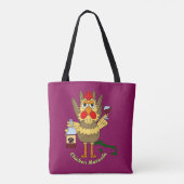 Kip Marsala ~ Grappige Kip Tote Bag (Achterkant)