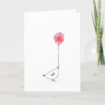 Kip met ballonzakje gevouwen Hartelijk dank