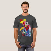 Kip met bandana hoofdband en bril schattig t-shirt (Voorkant volledig)