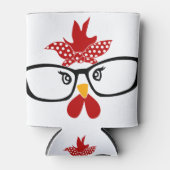 Kip met bril Face Blikjeskoeler (Voorkant)