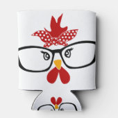 Kip met bril Face Blikjeskoeler (Achterkant)