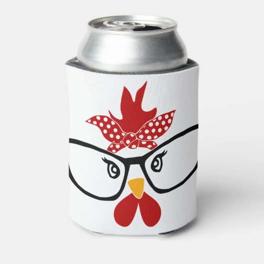 Kip met bril Face Blikjeskoeler (Blikje Achterkant)