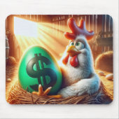 Kip met een groen ei muismat (Voorkant)