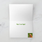 Kip met een hangoverdag kaart (Binnen)