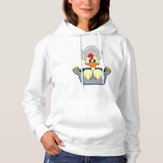 Kip met kookpot hoodie (Voorkant)