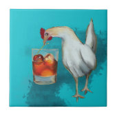 Kip met Manhattan Tegeltje (Voorkant)