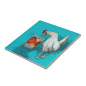 Kip met Manhattan Tegeltje (Zijkant)