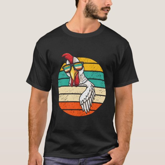 Kip met zonnebril Boerenpluimvee T-shirt (Voorkant)