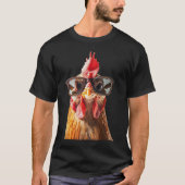 Kip met zonnebril Graphic Funny Farmer T-shirt (Voorkant)