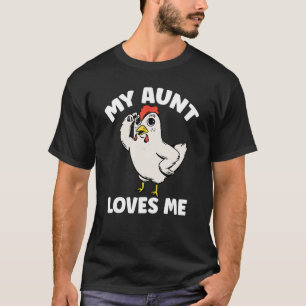 Kip Mijn tante houdt van me voor neef en nicht 4 T-shirt