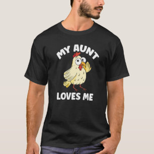 Kip Mijn tante houdt van mij voor neef en nicht T-shirt
