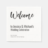 💍 Kip Minimalistisch Elegant Servet (Voorkant)