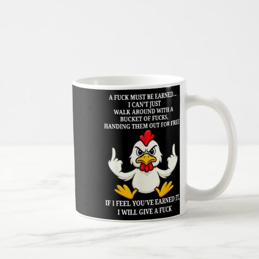 Kip - Moet verdiend worden Koffiemok (Rechts)