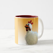 Kip Mok, Cluck, Cluck, Cluck. Tweekleurige Koffiemok (Voorkant rechts)
