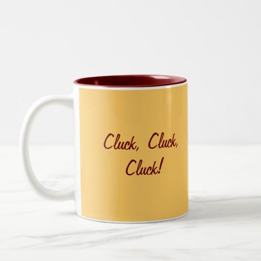 Kip Mok, Cluck, Cluck, Cluck. Tweekleurige Koffiemok (Links)