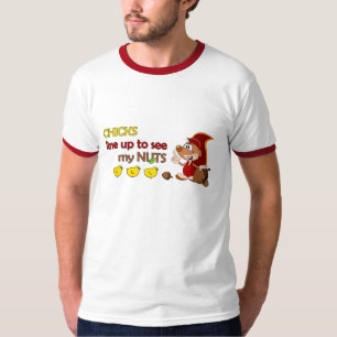 Kip naar boven om mijn noten te zien t-shirt