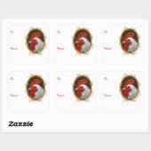 Kip naar/van stickers voor geschenken (Vel)