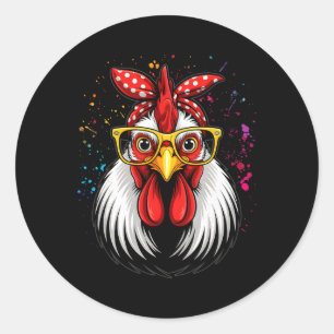 Kip Ndana Meisje - Pluimvee Eigenaar Rancher Boer Ronde Sticker