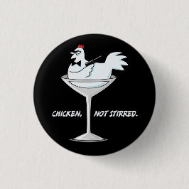 Kip, niet geroerd grappige woordspelflair ronde button 3,2 cm