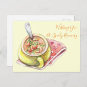 Kip Noedelsoep Briefkaart (Voorkant / Achterkant)