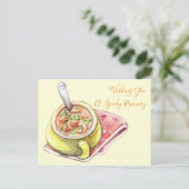 Kip Noodle Soep Briefkaart (Staand voorkant)