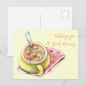 Kip Noodle Soep Briefkaart (Voorkant / Achterkant)