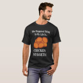 Kip Nugget Eten Grappige Kip Nugget T-shirt (Voorkant volledig)
