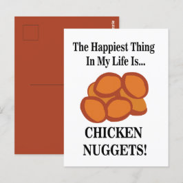 Kip Nugget Fast Food Grappige Kip Nugget Briefkaart
