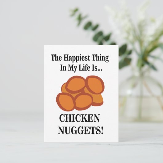 Kip Nugget Fast Food Grappige Kip Nugget Briefkaart (Staand voorkant)