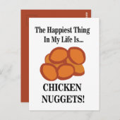 Kip Nugget Fast Food Grappige Kip Nugget Briefkaart (Voorkant / Achterkant)