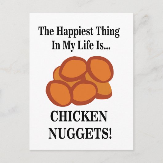 Kip Nugget Fast Food Grappige Kip Nugget Briefkaart (Voorkant)