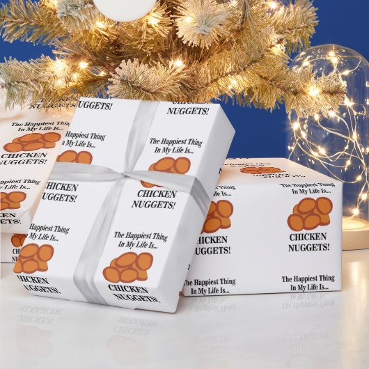Kip Nugget Fast Food Grappige Kip Nugget Cadeaupapier (Feestdagen)