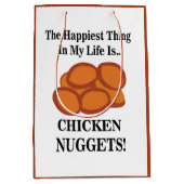 Kip Nugget Fast Food Grappige Kip Nugget Medium Cadeauzakje (Voorkant)