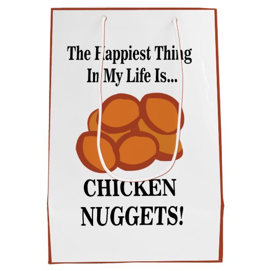 Kip Nugget Fast Food Grappige Kip Nugget Medium Cadeauzakje (Achterkant)