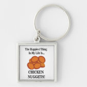 Kip Nugget Fast Food Grappige Kip Nugget Sleutelhanger (Voorkant)