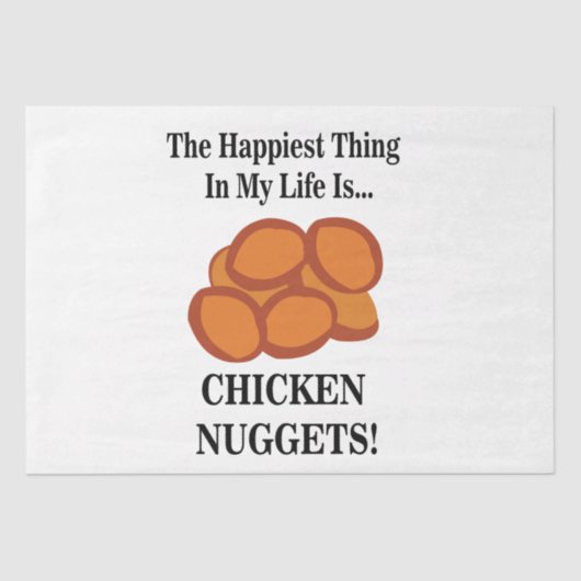 Kip Nugget Fast Food Grappige Kip Nugget Tissuepapier (Voorkant)