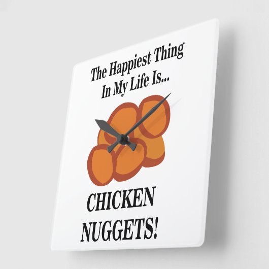 Kip Nugget Fast Food Grappige Kip Nugget Vierkante Klok (Hoek)