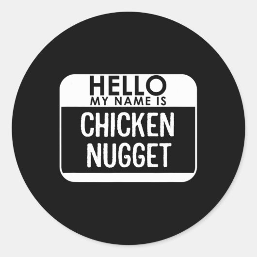 Kip Nugget Kostuum Leuk Gemakkelijk Last Minute Ha Ronde Sticker (Voorkant)