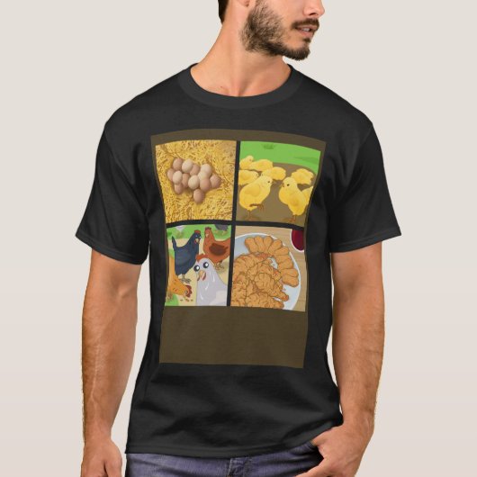 Kip Nugget Nug Life Fried Chicken T-shirt (Voorkant)