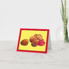 Kip Nuggets Ketchup Junk Fastfood Foodie Bedankkaart