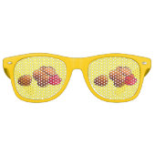 Kip Nuggets Ketchup Junk Fastfood Foodie Retro Zonnebril (Voorkant)