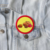 Kip Nuggets Ketchup Junk Fastfood Foodie Ronde Button 7,6 Cm (In situ)