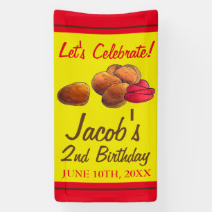 Kip Nuggets Ketchup Junk Food Verjaardagsfeest Spandoek