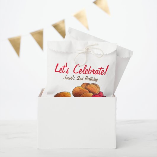 Kip Nuggets met Ketchup Junk Fastfood Foodie Bedankzakje (Feest)