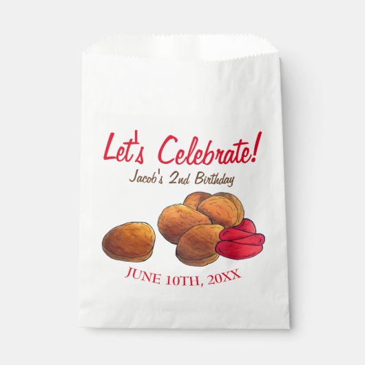 Kip Nuggets met Ketchup Junk Fastfood Foodie Bedankzakje (Voorkant)